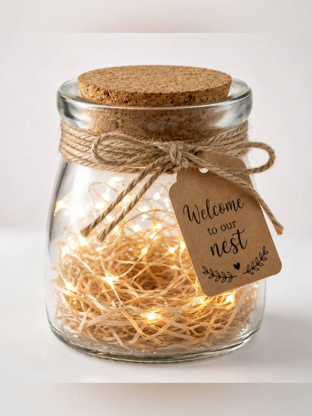 9 Mini Glass Favor Jars w Cork Lids Wedding Baby Shower DIY Crafts 3”